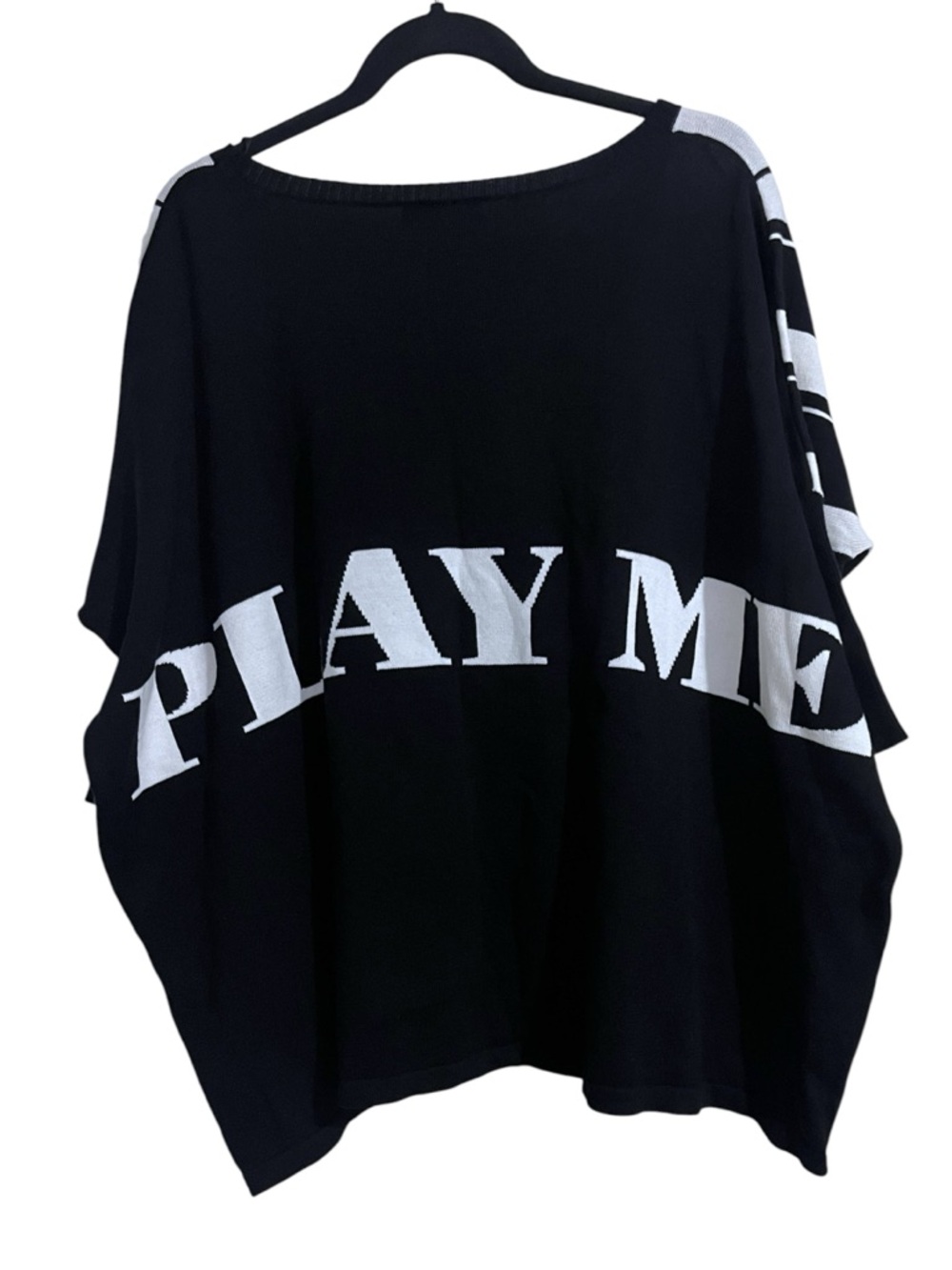 Betsey Johnson Rare Piano “Play Me” Intarsia Batwing Sleeve Sweater One Size - Picture 4 of 6